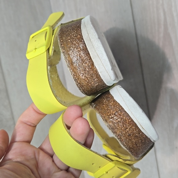 Birkenstock Women Milano Bright Yellow Sandals Leather Shoes Sz 37/6 Narrow - Picture 5 of 11